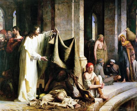 Christ Healing the Sick at Bethesda, 1883 Painting by Carl Bloch - Fine Art America