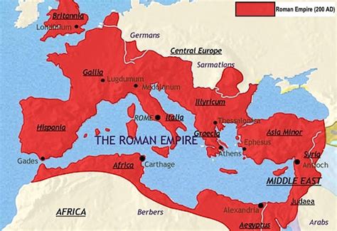 This is a map of the vast regions that the Roman Empire reached during it's expansion. | Roman ...