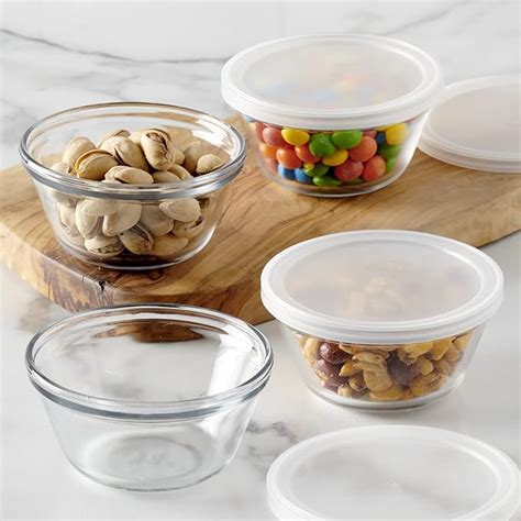 Set of 4 6oz Glass Bowls With Snap On Lids Only $6.09 With possible ...