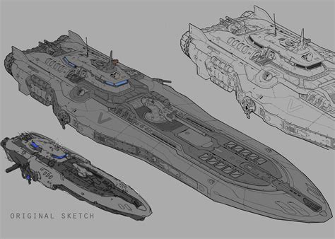 ArtStation - USS Shepard, Bryan Flynn | Space ship concept art, Spaceship design, Spaceship concept