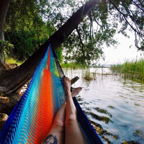 Over-water hammock hangs // @hammocker Water Hammock, Hammock Tent, Hammocks, Family Camping ...