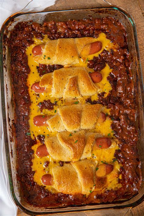 Chili Cheese Dog Casserole Recipe - Dinner, then Dessert