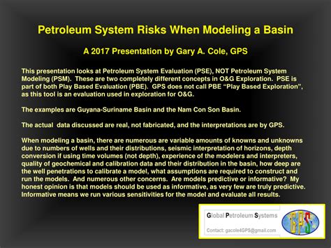 (PDF) Petroleum System Risks When Modeling a Basin