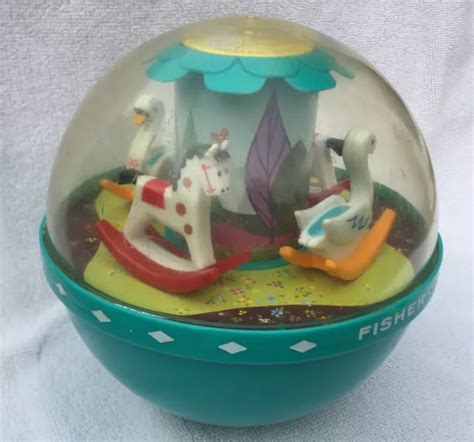 VINTAGE 1966 FISHER-PRICE Plastic Roly Poly Chime Ball Baby Toy #165 $7.00 - PicClick