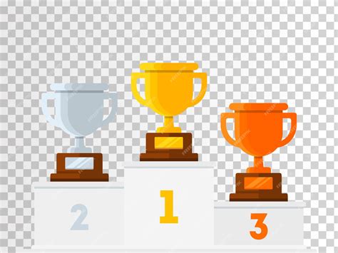 Premium Vector | Winners podium with trophy award vector illustration