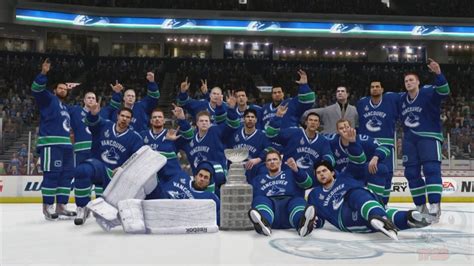 NHL 14 - Vancouver Canucks Stanley Cup Championship Celebration - YouTube