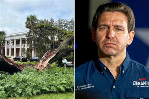 Hurricane Knocks Over Tree at Governor's Mansion with Ron DeSantis ...