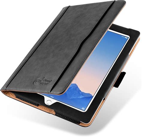 iPad 4 Case - The Original Black & Tan Leather Smart Cover for iPad 4 ...