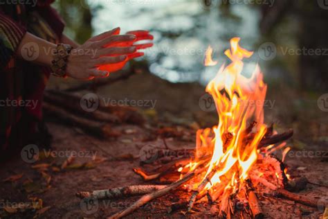 Close up campfire concept photo 14884790 Stock Photo at Vecteezy