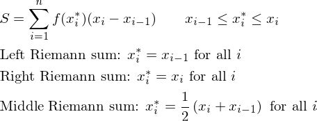 Riemann sum