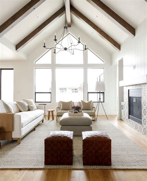 Ceiling Beams Living Room, Vaulted Ceiling Beams, Vaulted Ceiling Living Room, Shiplap Ceiling ...