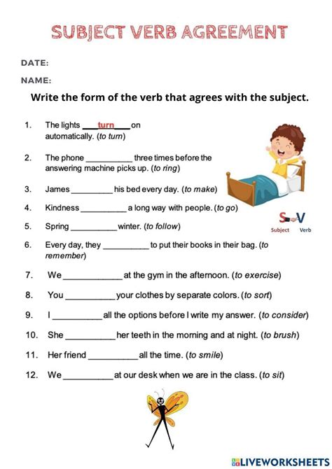 Mastering Subject-Verb Agreement: Worksheets and Exercises for Precision