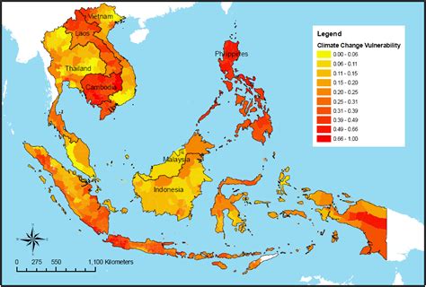 Climate change vulnerability map of Southeast Asia - Maps - Knowledge ...