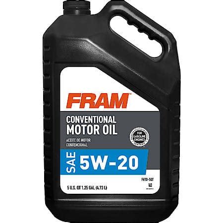 FRAM 5 Qt Conventional 5W20 Engine Oil with Low-Speed Pre-Ignition ...