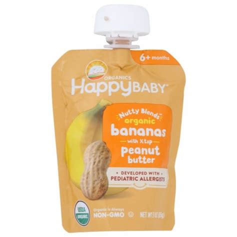 Happy Baby® Organics Nutty Blends™ Banana with Peanut Butter Baby Food ...