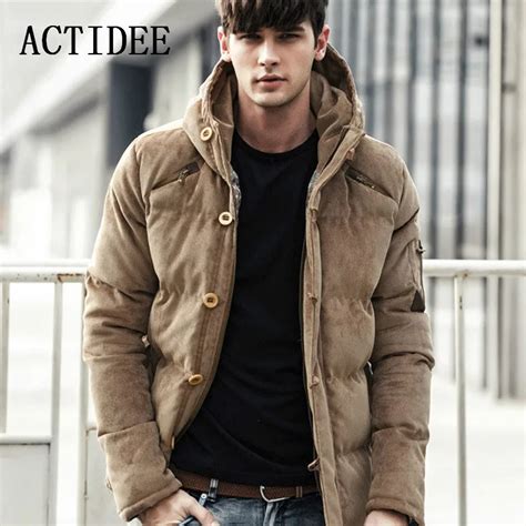 2018 New Winter Hooded Corduroy Solid Thick Padded Jacket Men Winter Jackets Men Winter Coats ...