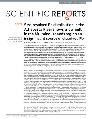 Fillable Online Impact of Athabasca oil sands operations on mercury ...