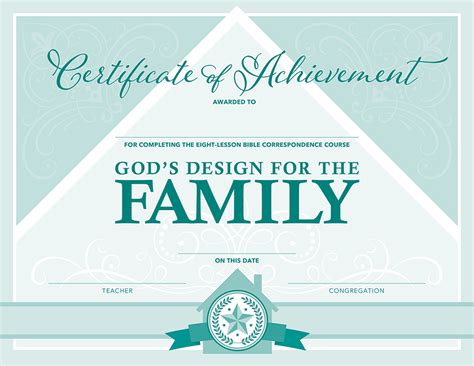 God's Design for the Family: Certificates of Completion (Pack of 10) | Glad Tidings Publishing