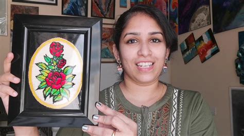 Learn to paint roses using simple glass painting techniques|step by step tutorial DIY wall decor ...