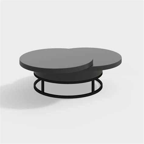 Gray Round Wood Swivel Modern Coffee Table with Storage | Homary