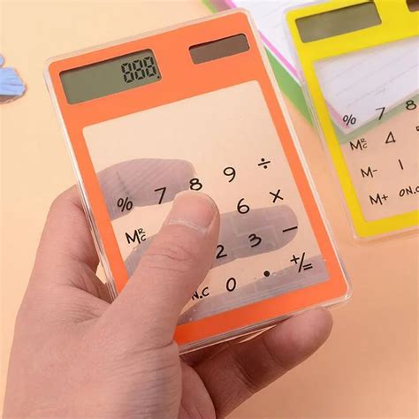 Portable Mini 8 digital Solar Power Calculator Cute Transparent Pocket ...