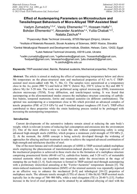 Effect of Austempering Parameters on Microstructure and Tensile/Impact ...