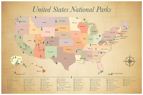 Us Map With National Parks | Images and Photos finder