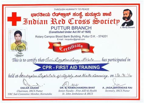 First Aid Ceretification Courses in Mangalore