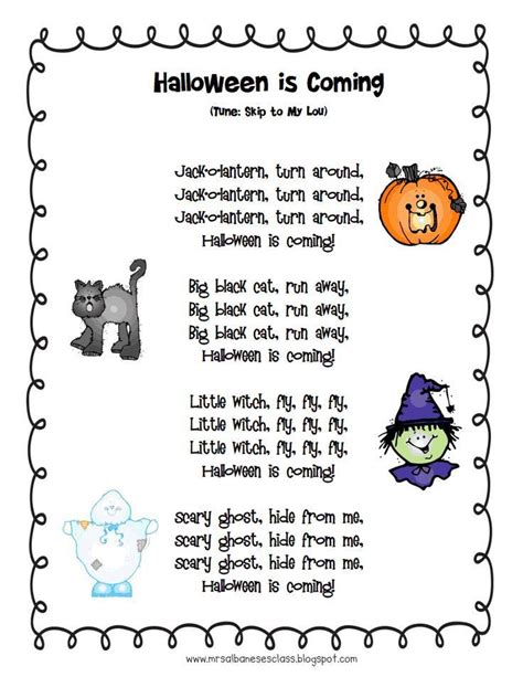 halloween is coming song.pdf | Halloween lesson, Halloween songs ...