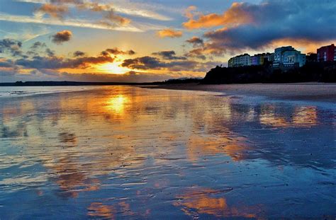 Sunset in Tenby Perfect Place, The Good Place, Calming Pictures, Tenby, Coast Path, Castle Wall ...