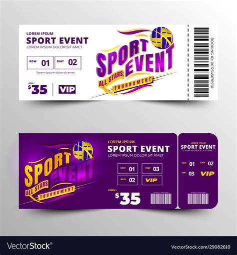 Sports Ticket Template Free Use Our Invitation Templates For A Baseball Match, Soccer Game, Or ...