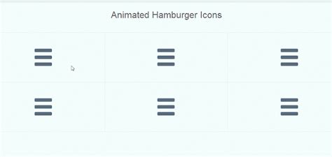 Touch-friendly Animated Hamburger Icons