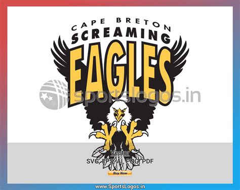 Cape Breton Screaming Eagles - Hockey Sports Vector SVG Logo in 5 ...