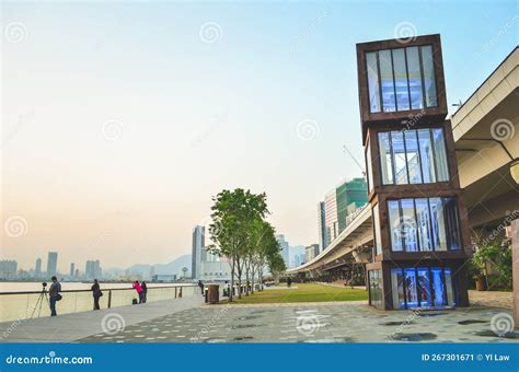 The Waterfront Boardwalk in Kwun Tong Promenade, 5 March 2013 Editorial ...