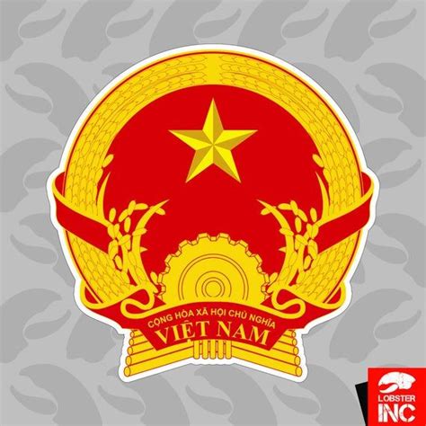 Vietnamese Emblem Sticker Self Adhesive Vinyl Vietnam flag VNM | Etsy ...