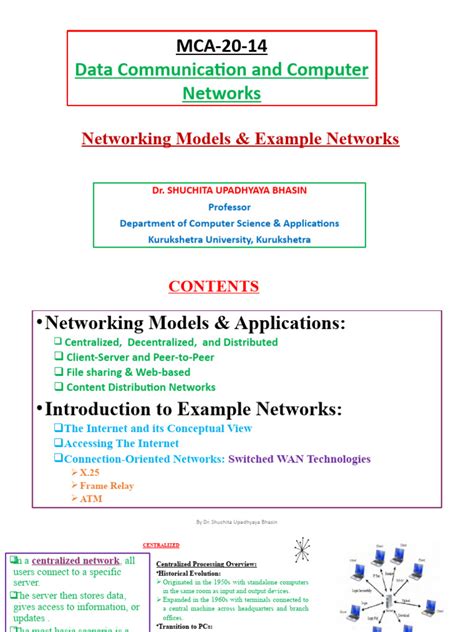 UNIT-I - PPT-3 - Network Models & Example Networks | PDF | Fiber To The X | Peer To Peer