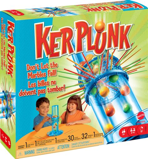 Buy Mattel Games KerPlunk Kids Game, Family Game for Kids & Adults with ...