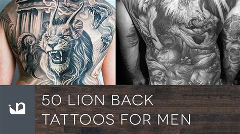 50 Lion Back Tattoos For Men - YouTube