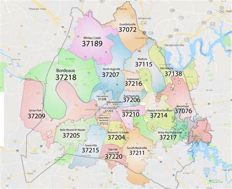 Nashville Tenn Zip Code Map - Zip Code Map Las Vegas