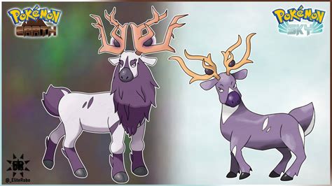 [Fakemon Concept] Shiny Rhilinian Wyrdeer line by EliteRobo on DeviantArt