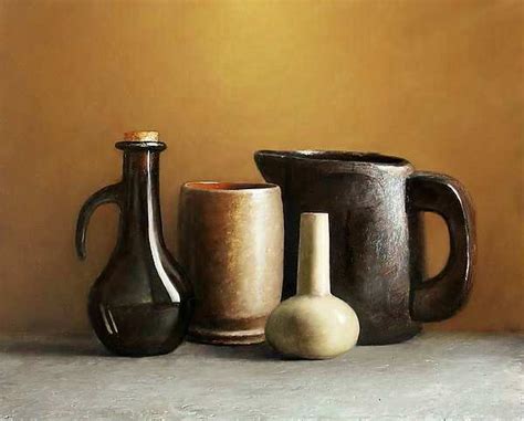 Still life with objects from Het Goed Still life stilllife Painting Jos van Riswick