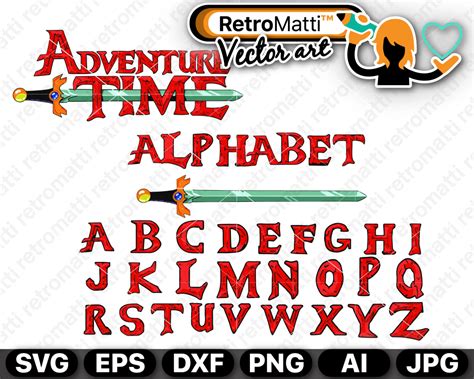 Adventure Time Alphabet SVG | retromatti made and designed in canada