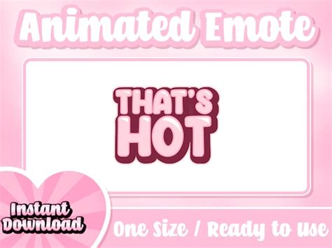 That's Hot Animated Twitch Emote Comes With Static Emote - Etsy Australia