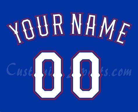 Baseball Texas Rangers Customized Number Kit For 2009-2013 Alternate ...