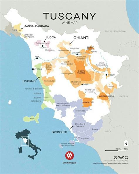 Tuscany wine map | Chianti wine, Tuscany wine, Italy wine