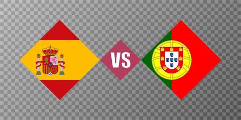 Spain vs Portugal flag concept. Vector illustration. 14888437 Vector ...