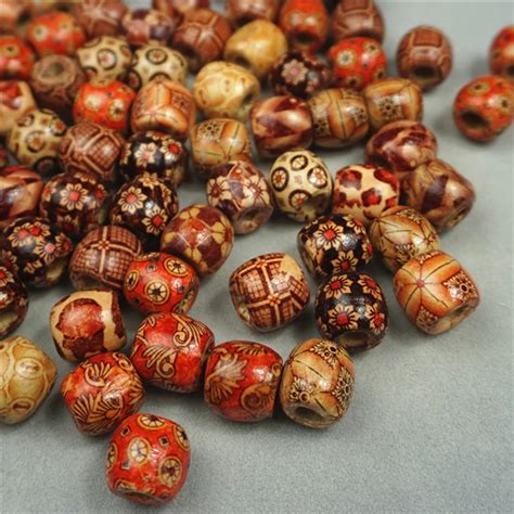 200pcs-12mm-Natural-Painted-Wood-Beads-For-Jewelry-Making-Loose-Wooden ...