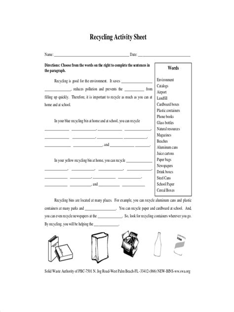 Activity Sheet - 11+ Examples, Format, Pdf