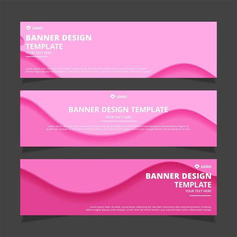 Set of creative modern abstract vector business banners design. Template ready for use in web or ...