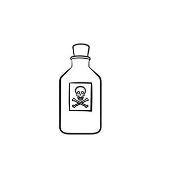 Drawing Of Bottle Labeled Poison Career In Piracy Rectangle, 42% OFF